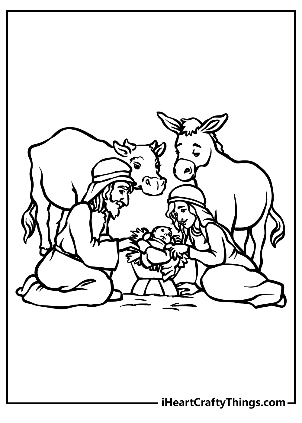 Nativity coloring pages free printables