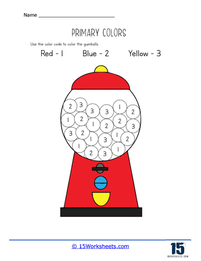 Primary colors worksheets