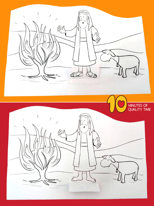 Moses and the burning bush craft â minutes of quality time