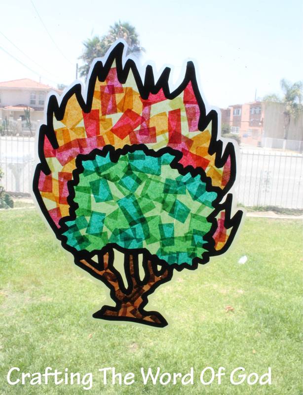 Burning bush sun catcher crafting the word of god