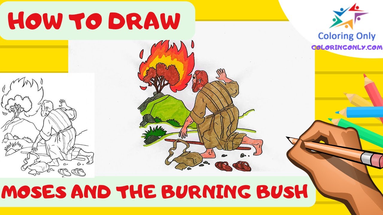 How to draw oses and the burning bush