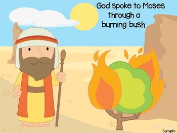 Moses and the burning bush craft by jannysue tpt