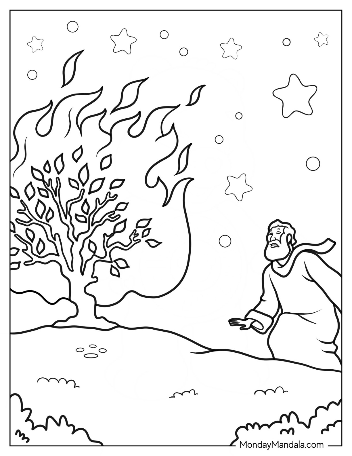 Moses coloring pages free pdf printables