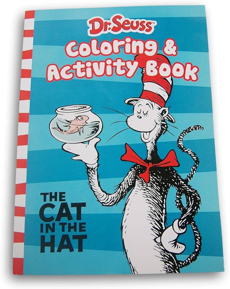 Dr seuss cat in the hat coloring and activity book