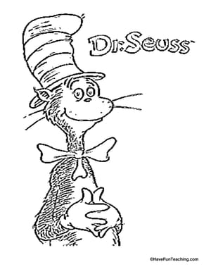 Dr seuss coloring page