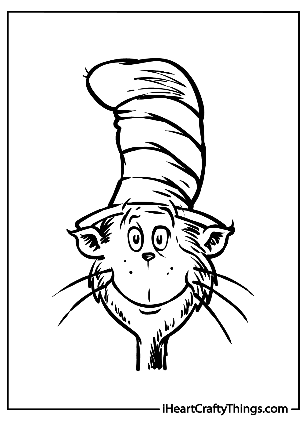 Cat in the hat coloring pages free printables