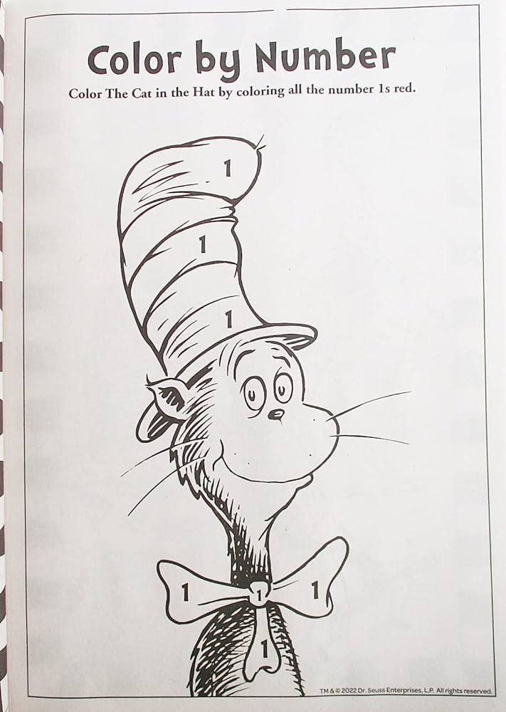 Dr seuss coloring activity book