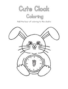 Telling time coloring pages worksheet