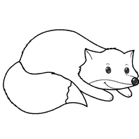 Foxs tail coloring pages