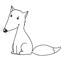 Foxy fox coloring pages