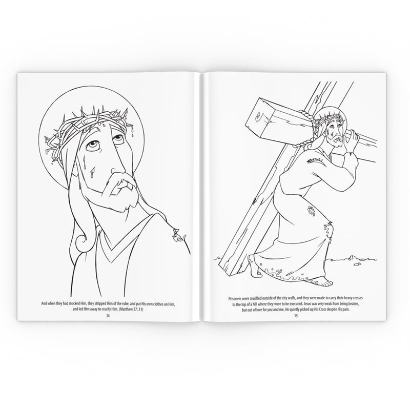 Passion of jesus coloring book â holy heroes