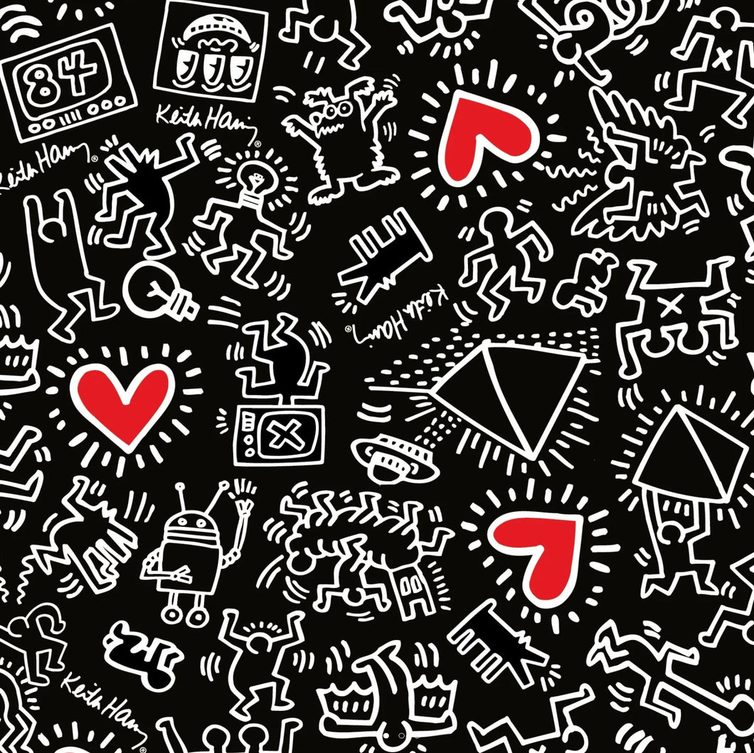 Heart magnet wallpaper by keith haring â artware editions