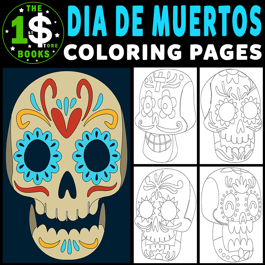 Dãa de los muertos coloring pages day of the dead holiday coloring sheets made by teachers