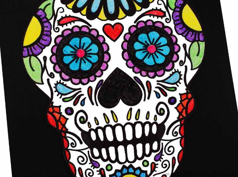 Day of the dead coloring page