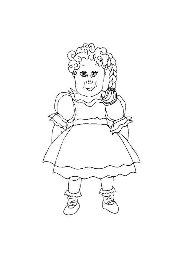 Coloring page doll