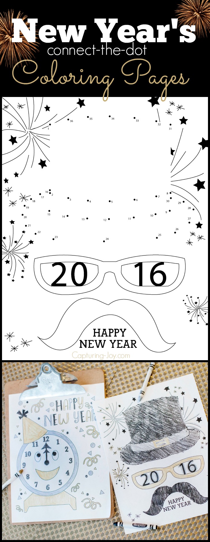 New years eve coloring page