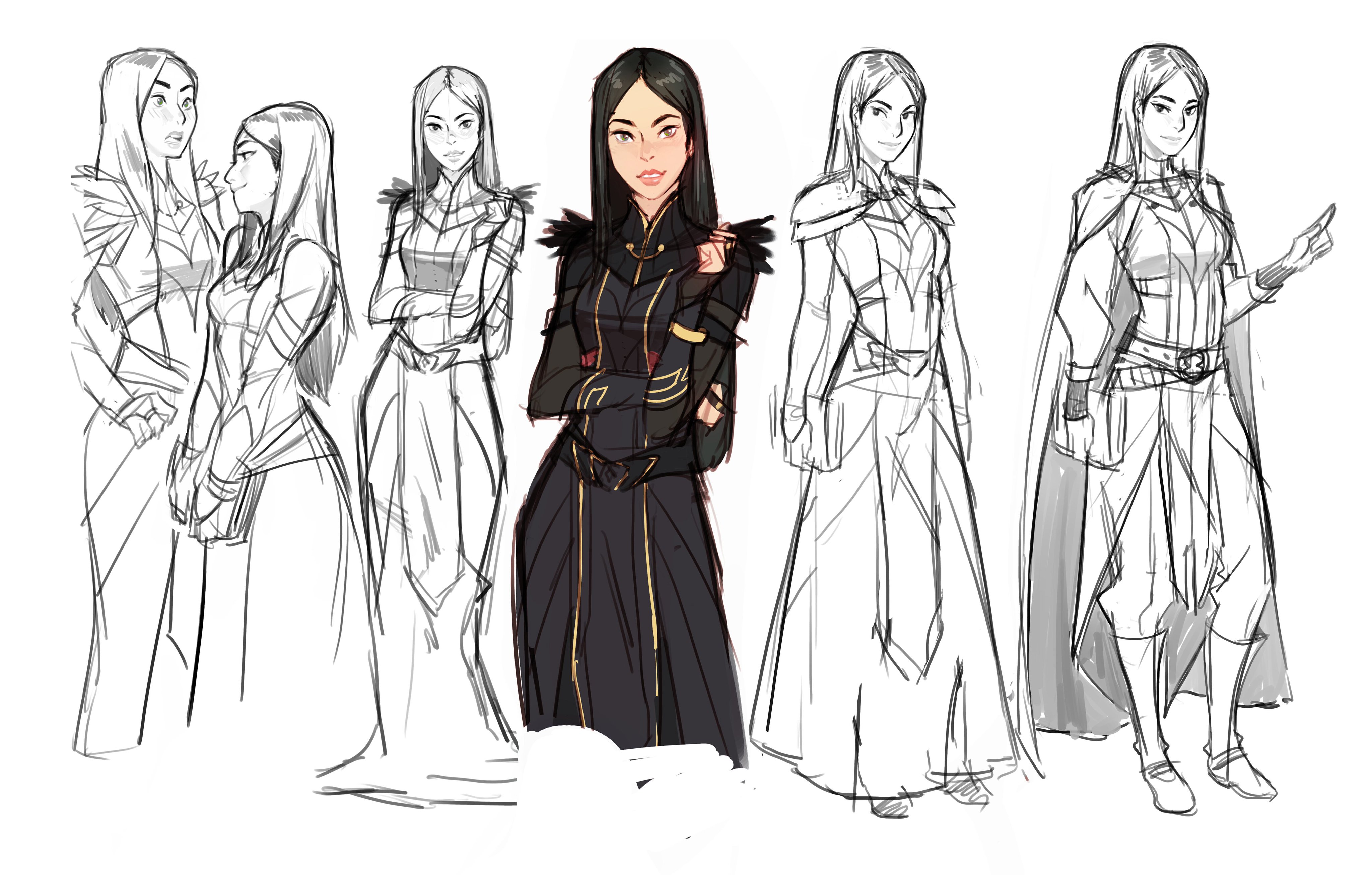 The dragon prince on x some of our early callum rayla and claudia concepts by ctchrysler thedragonprince httpstcopnmkjgrvu x