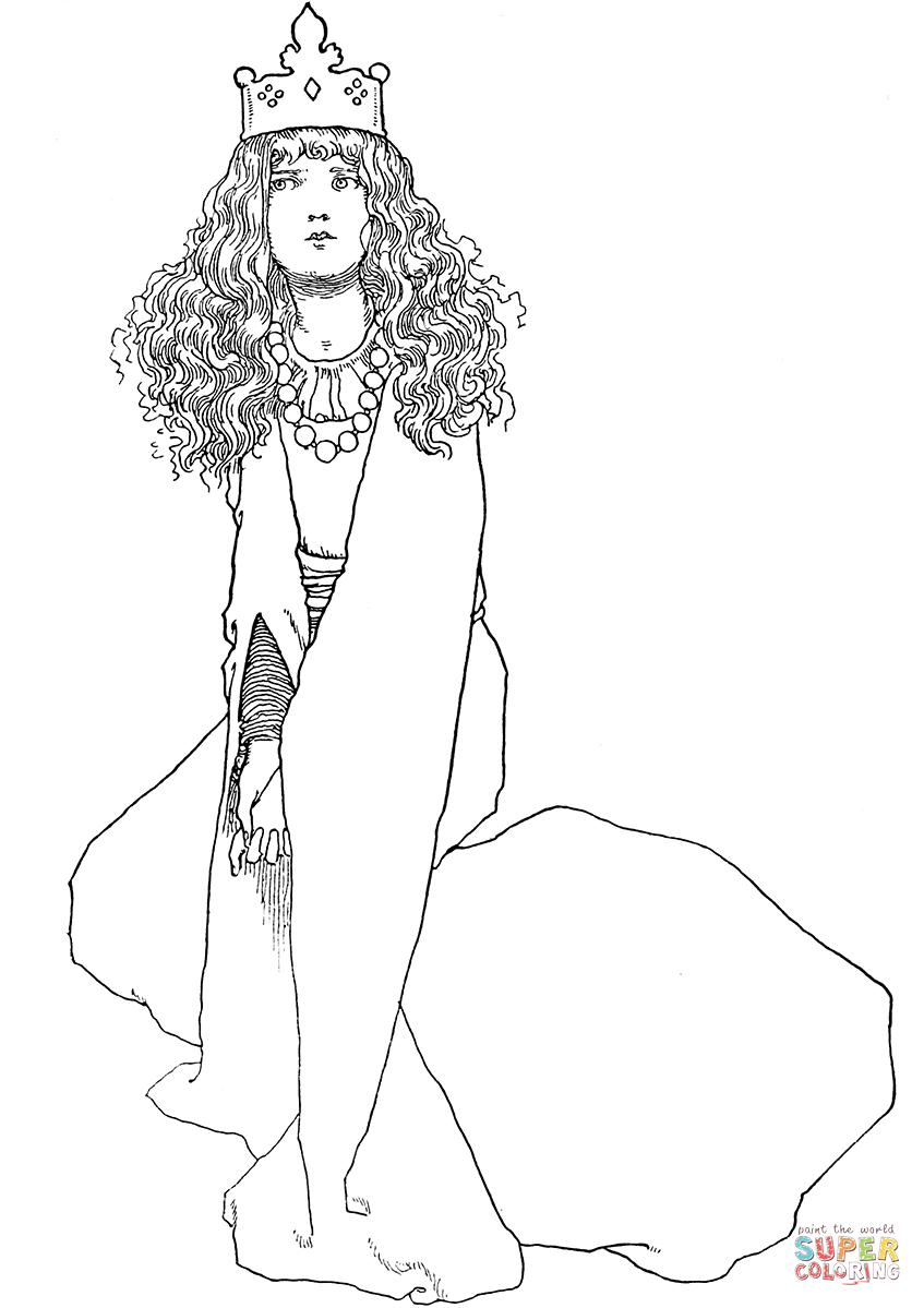 The emperors daughter coloring page free printable coloring pages