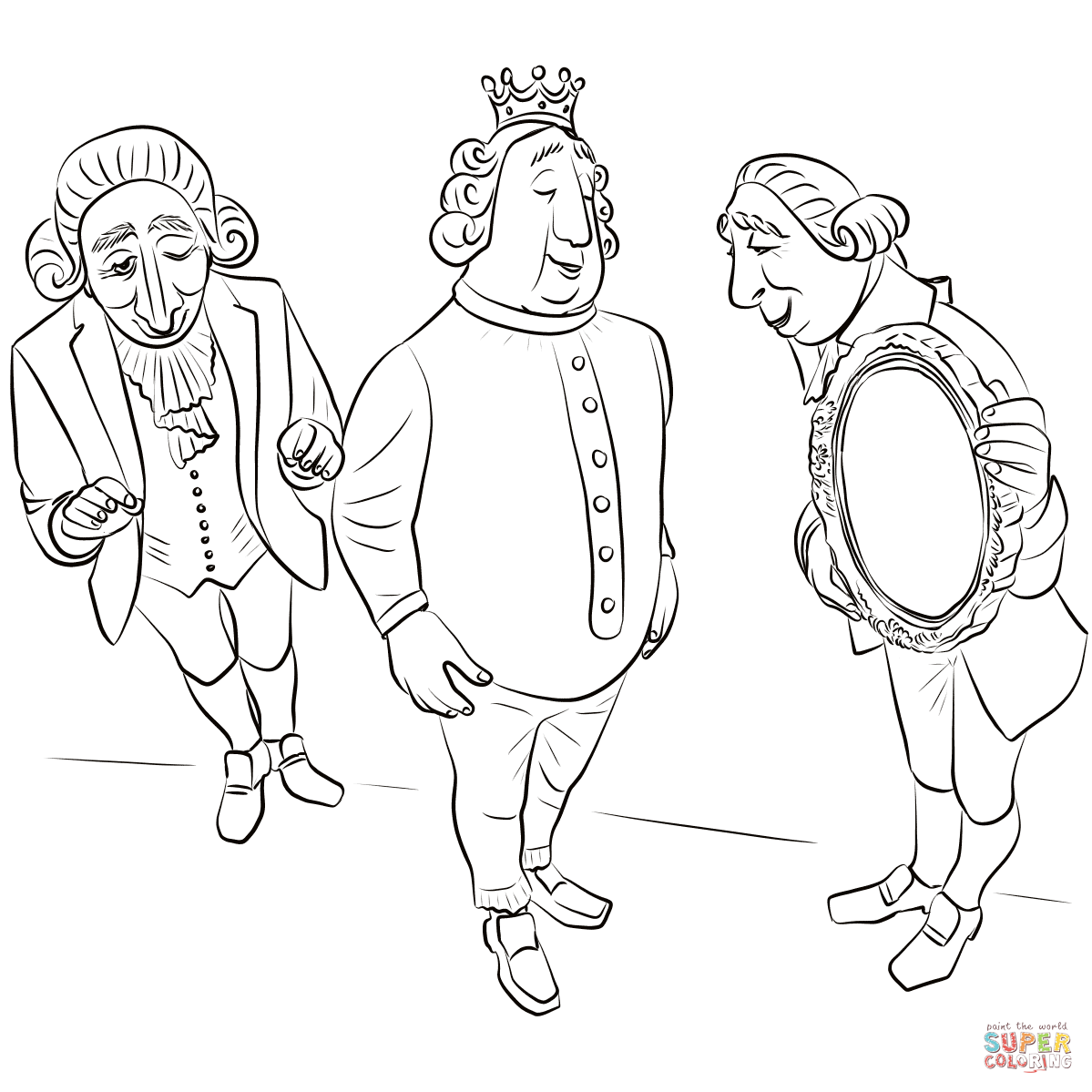 The emperors new clothes coloring page free printable coloring pages