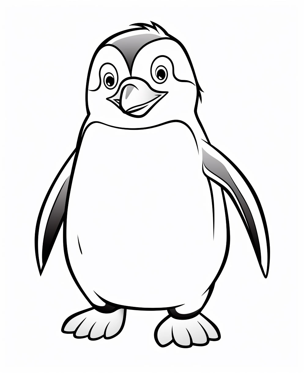 Penguin coloring book for children coloring pages