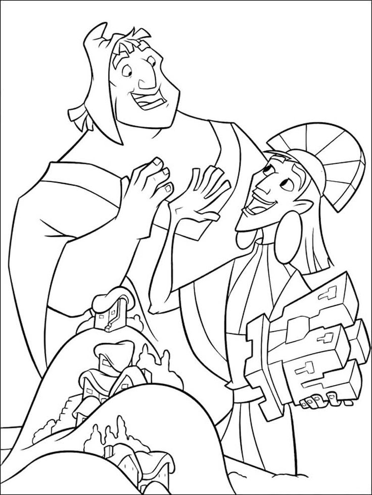 Emperors new groove coloring pages