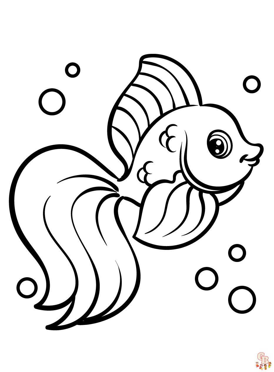 Cute fish coloring pages printable free and easy to color