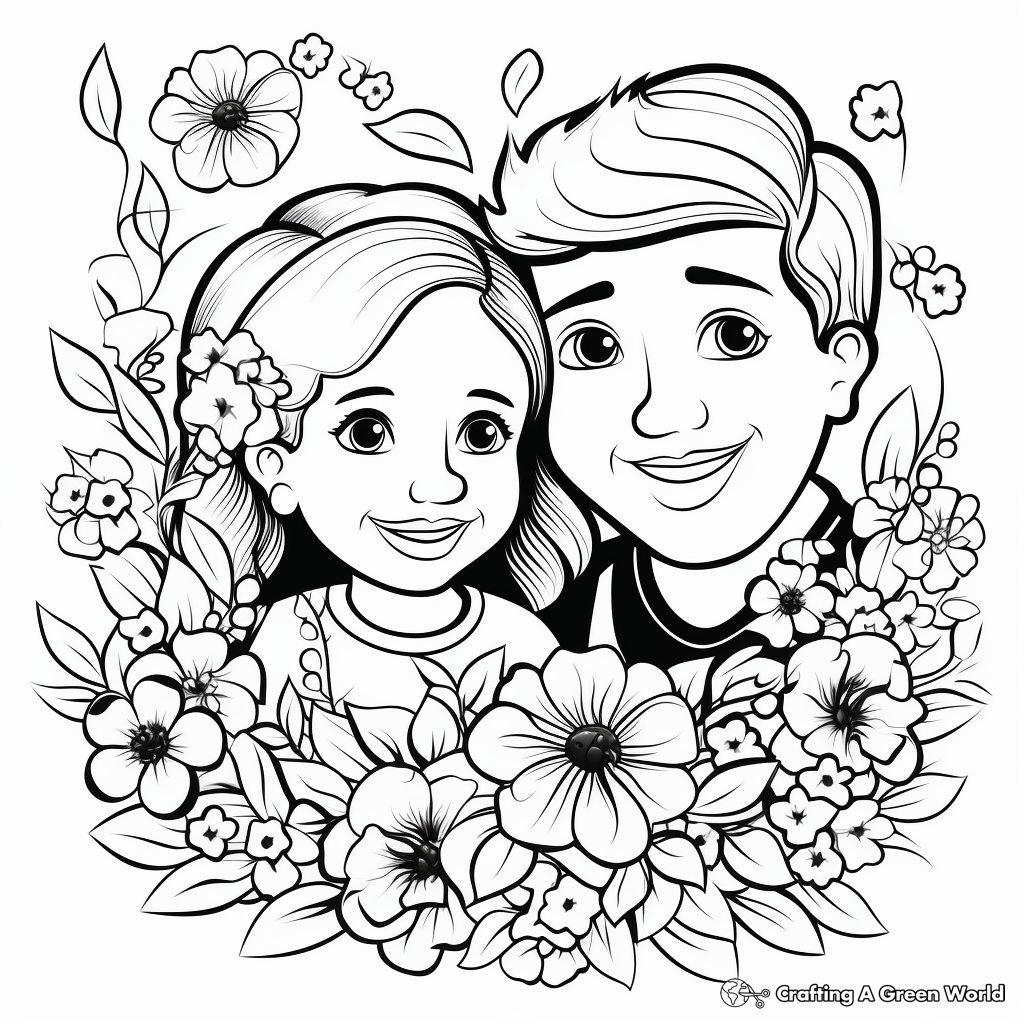 Happy anniversary coloring pages