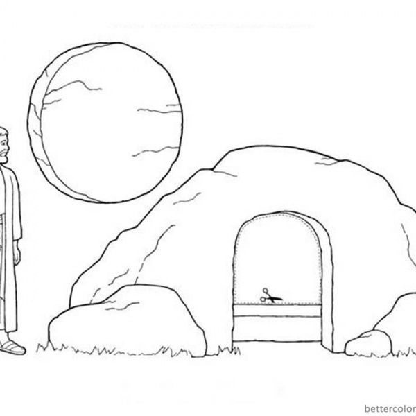 He has risen coloring pages empty tomb