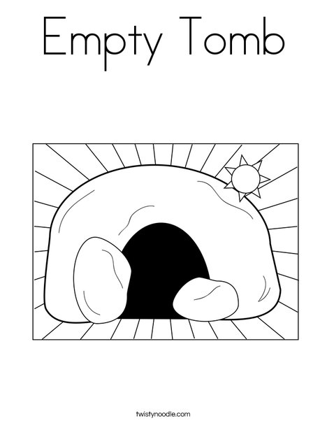 Empty tomb coloring page