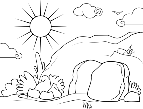 Empty tomb coloring page free printable coloring pages