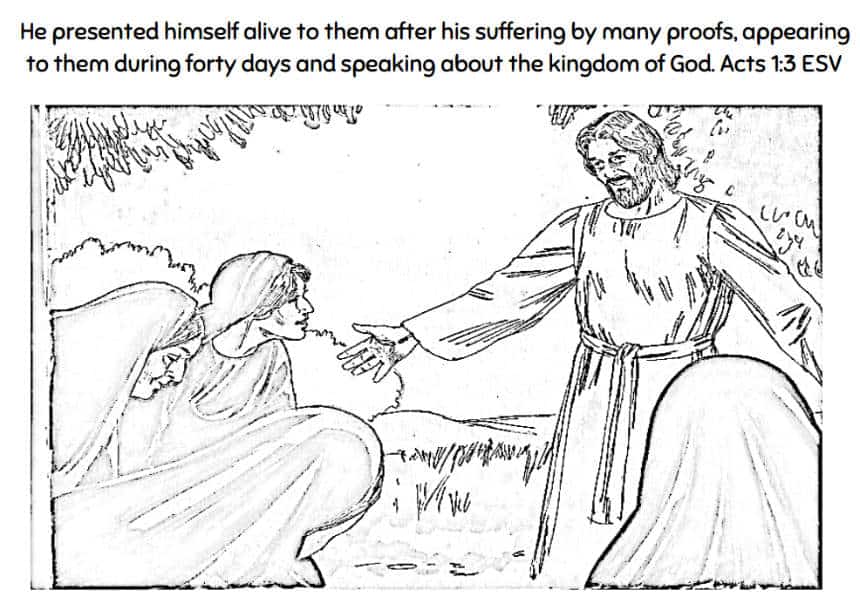 Resurrected jesus coloring pages