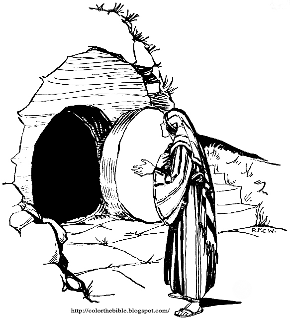 Color the bible the empty tomb