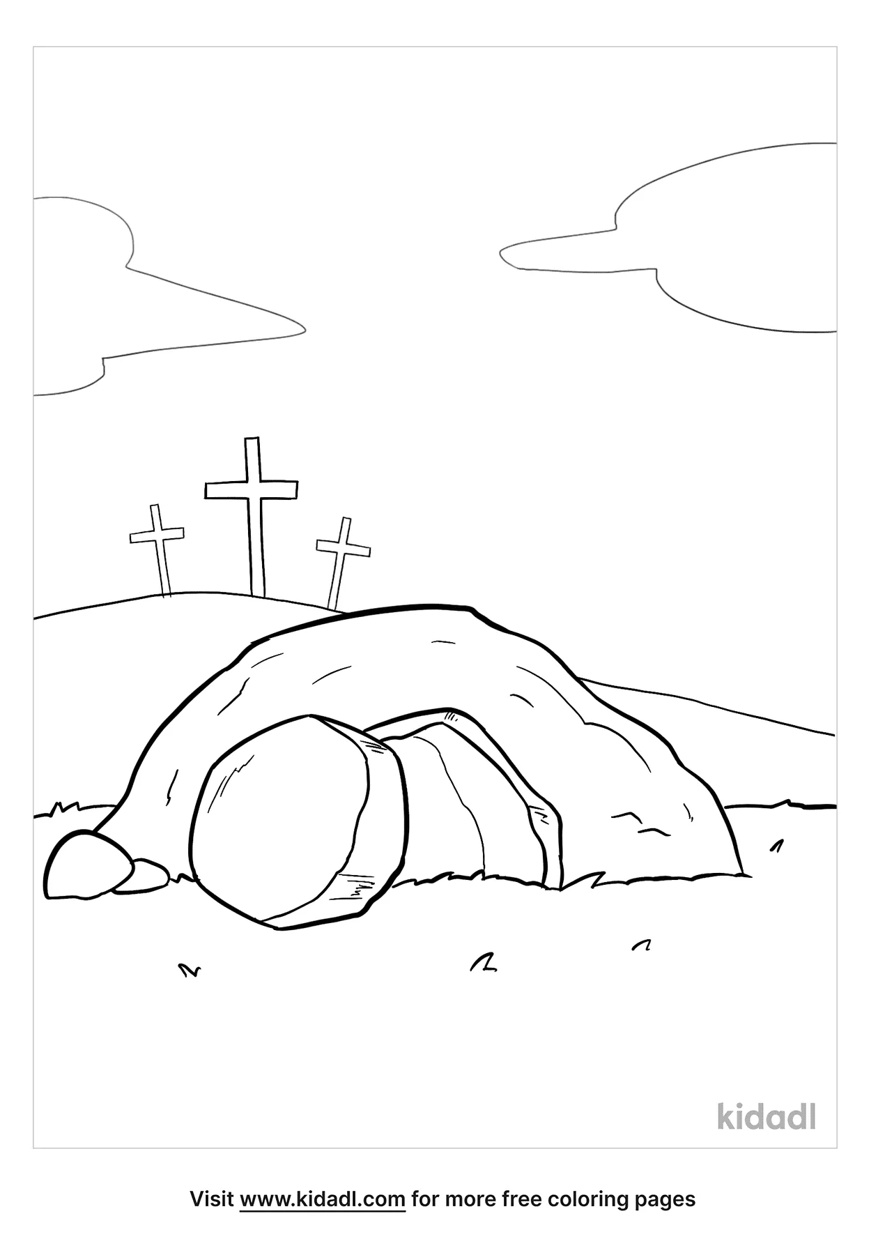 Free jesus tomb coloring page coloring page printables