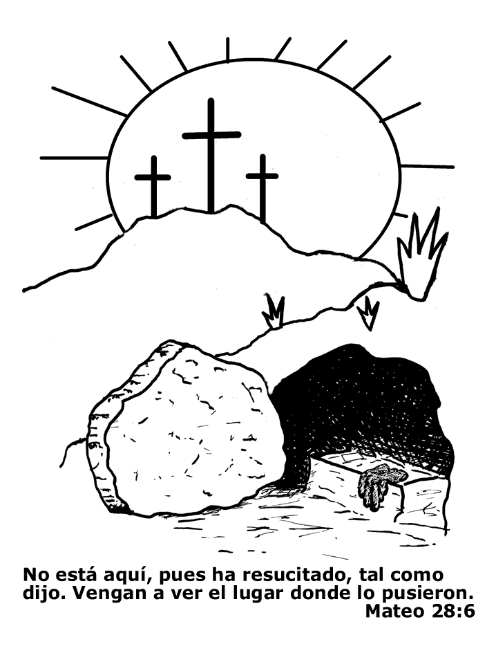 Empty tomb coloring pages