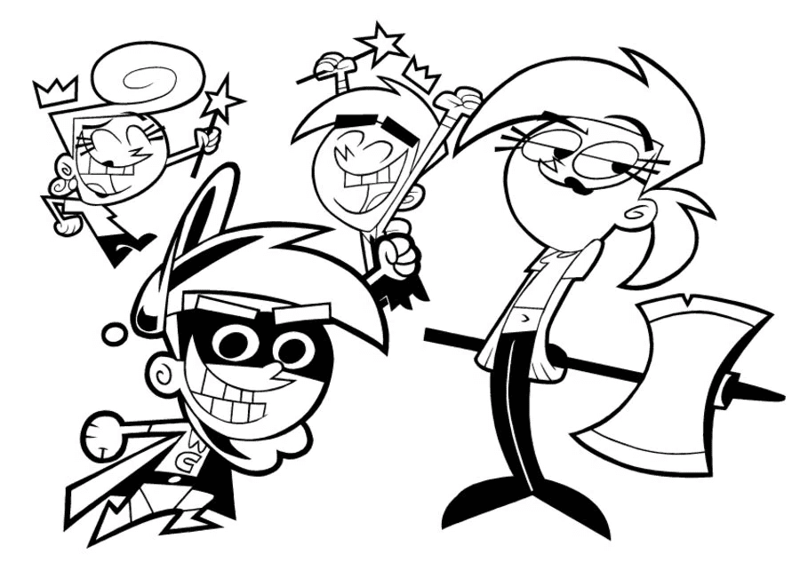 Fairly oddparents coloring pages printable for free download