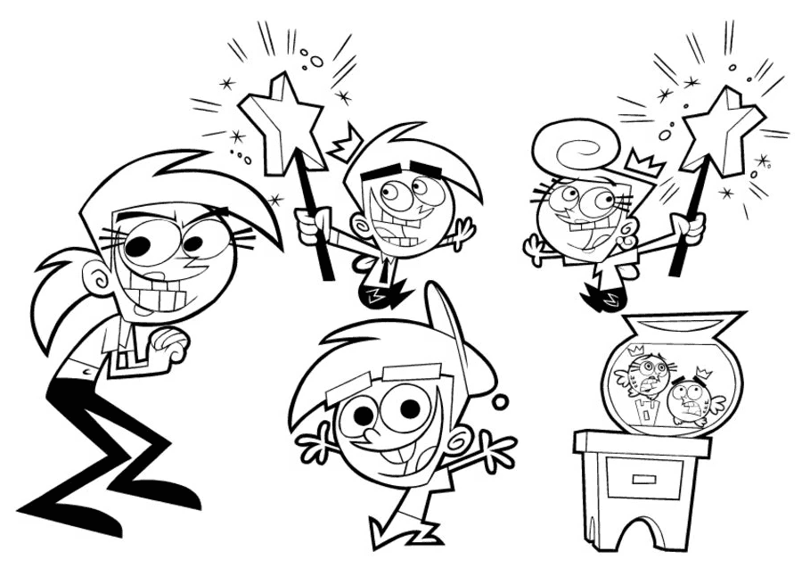 Fairly oddparents coloring pages printable for free download