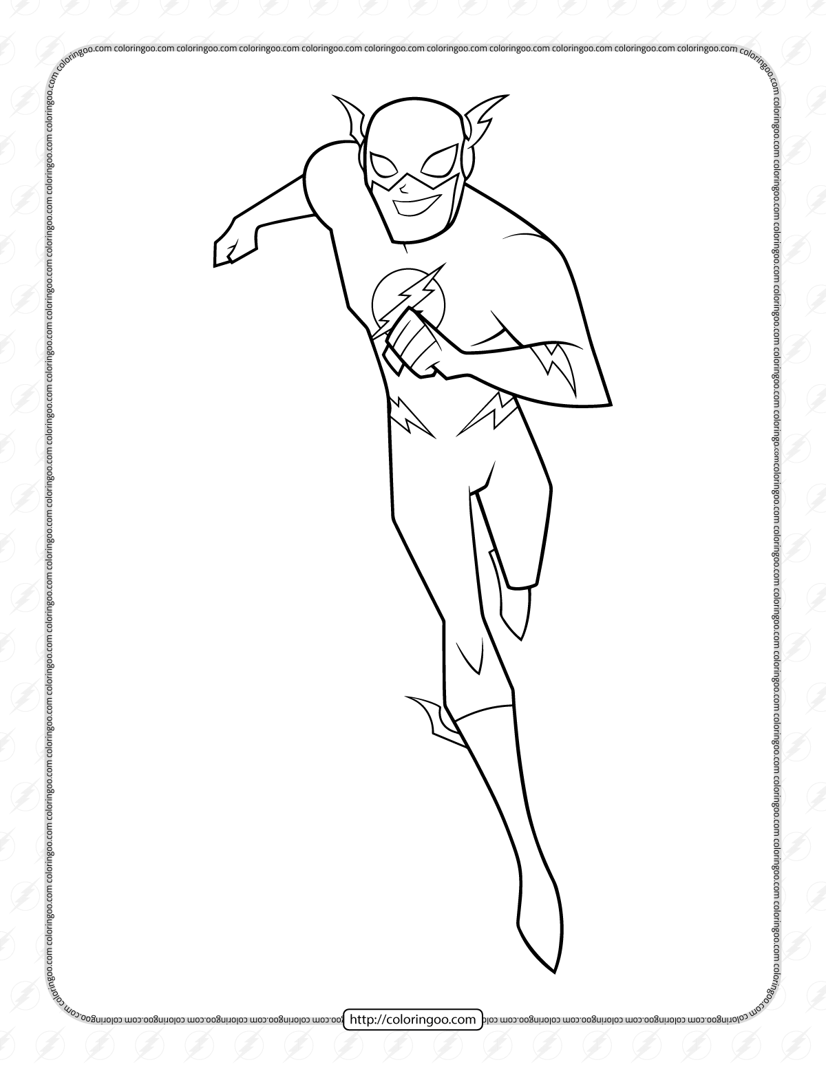 The flash coloring pages for kids