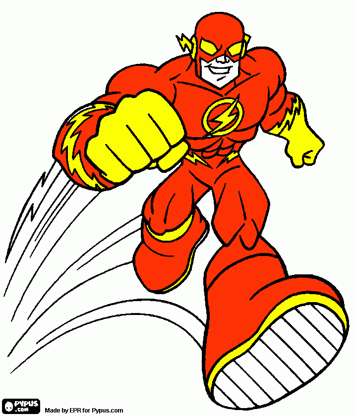 The flash coloring page printable the flash