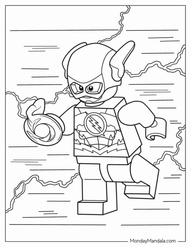 Flash coloring pages free pdf printables