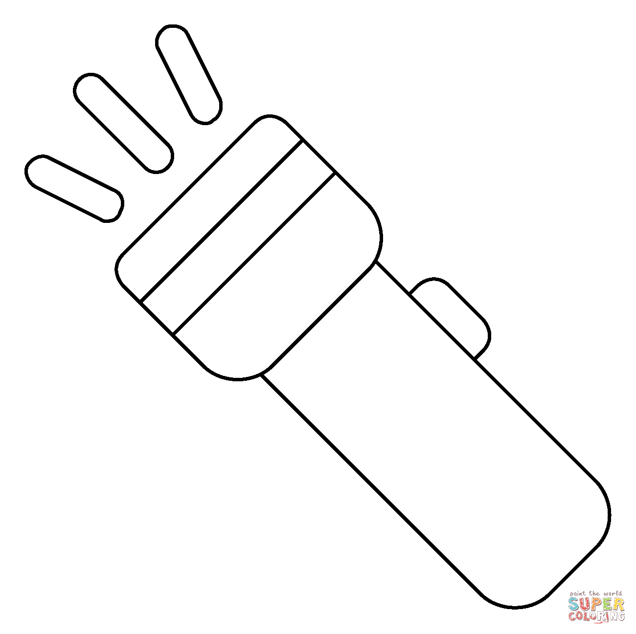 Flashlight emoji coloring page free printable coloring pages