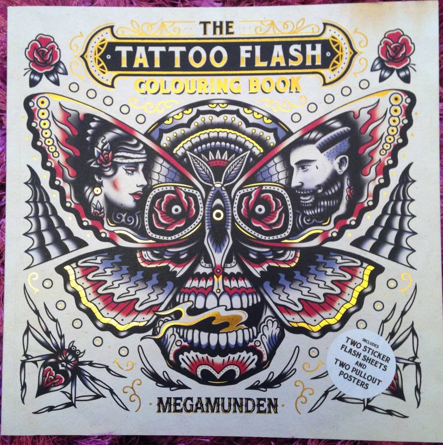 The tattoo flash coloring book by megamunden creative colouring with hazel