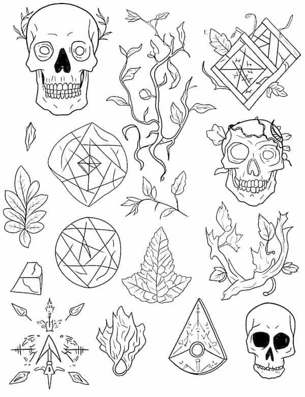 Spooky halloween coloring pages for kids and adults