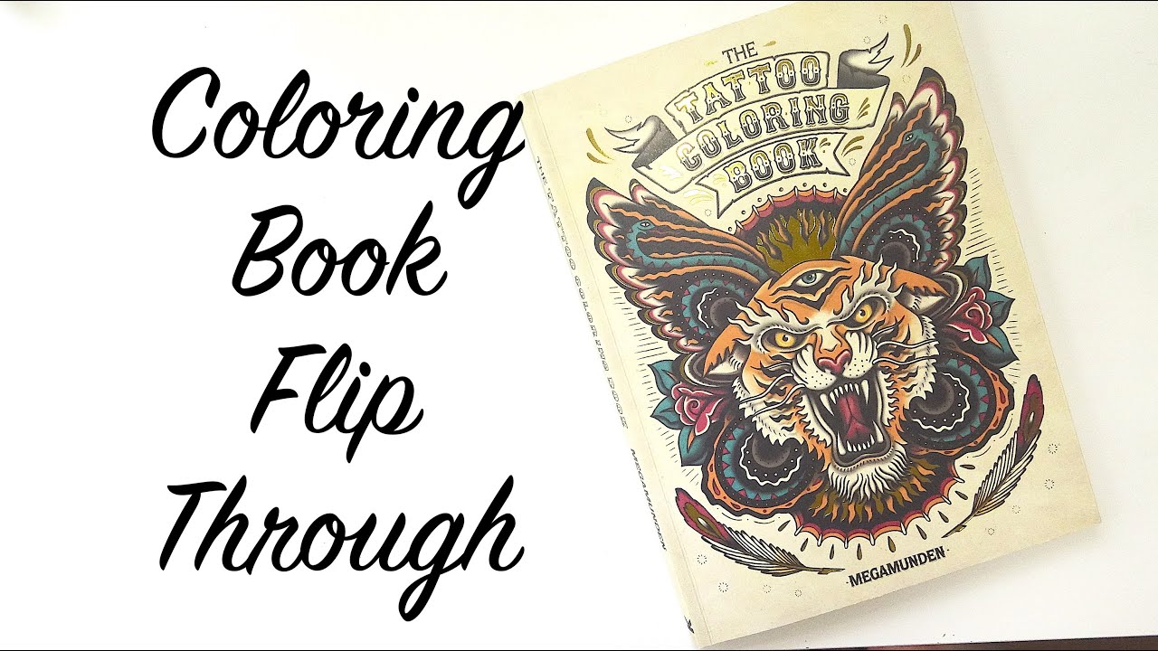 Flip through the tattoo coloring book by egaunden