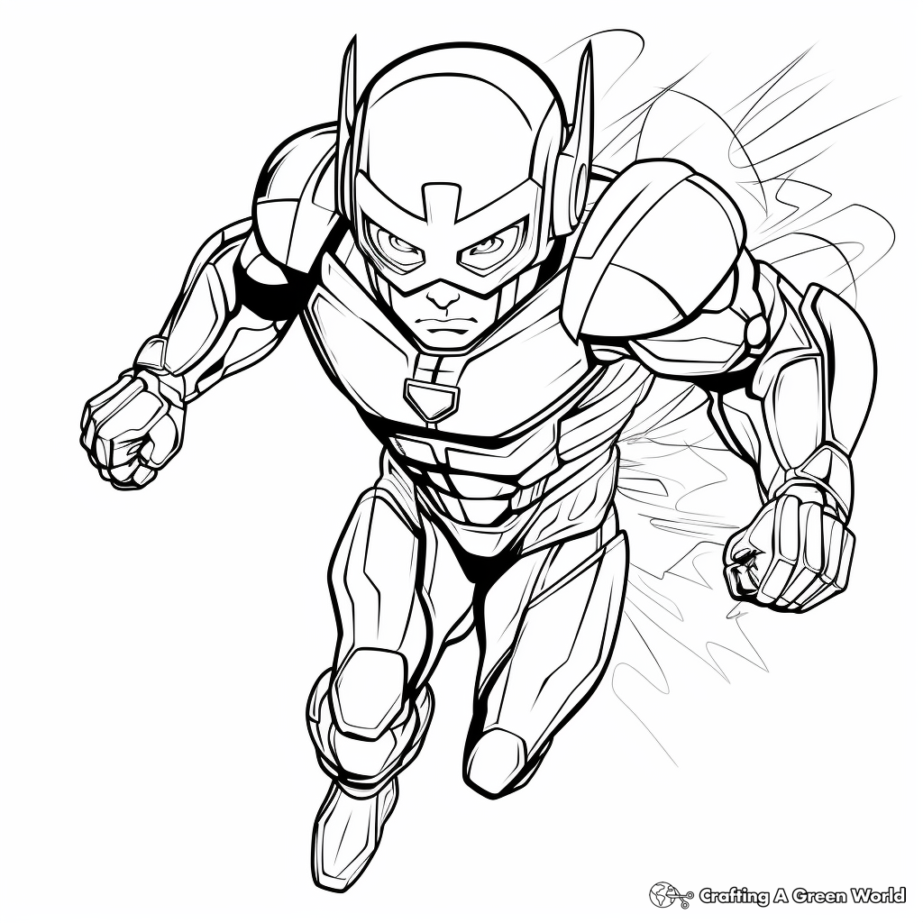 Superhero coloring pages