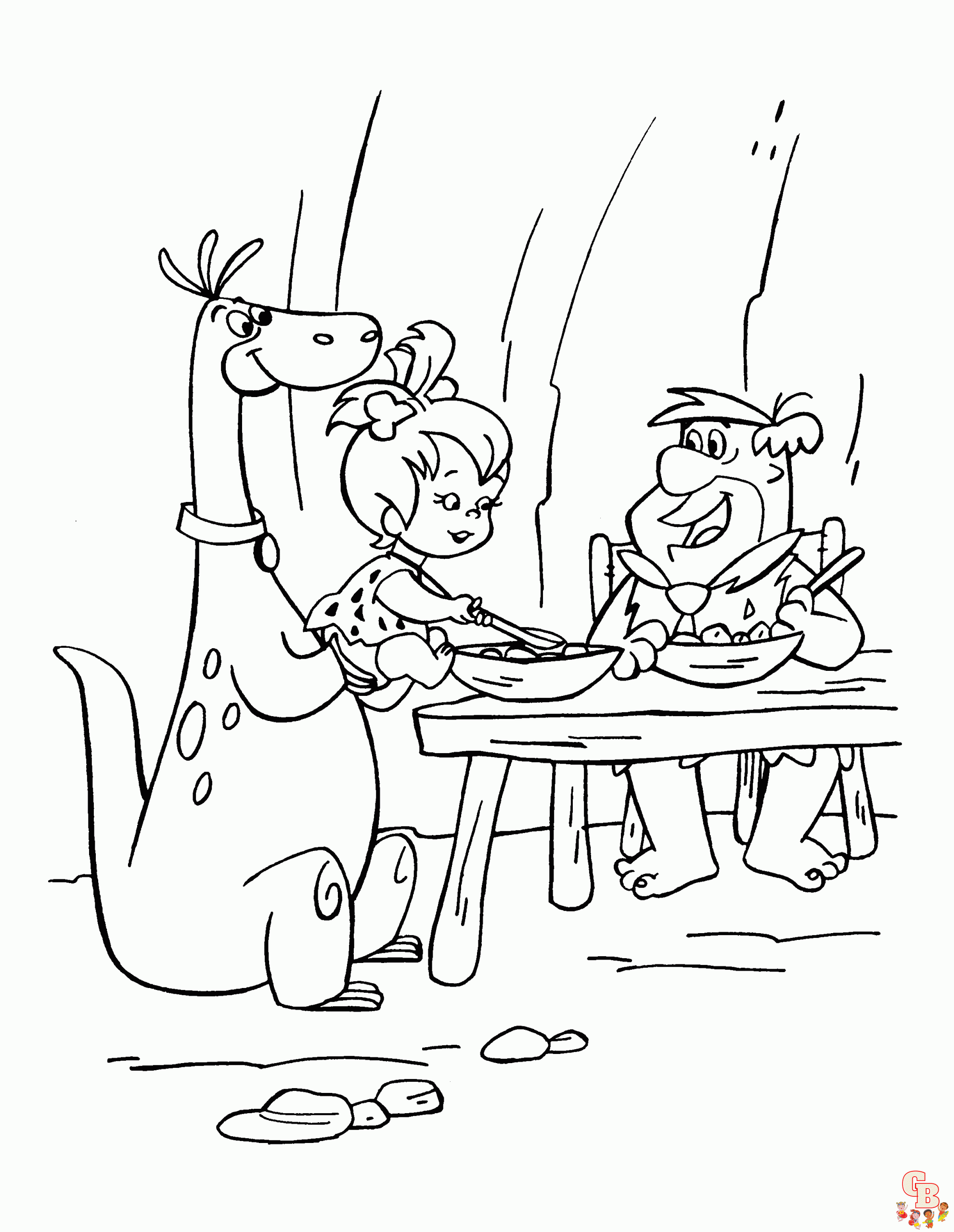 Get creative with the flintstones coloring pages