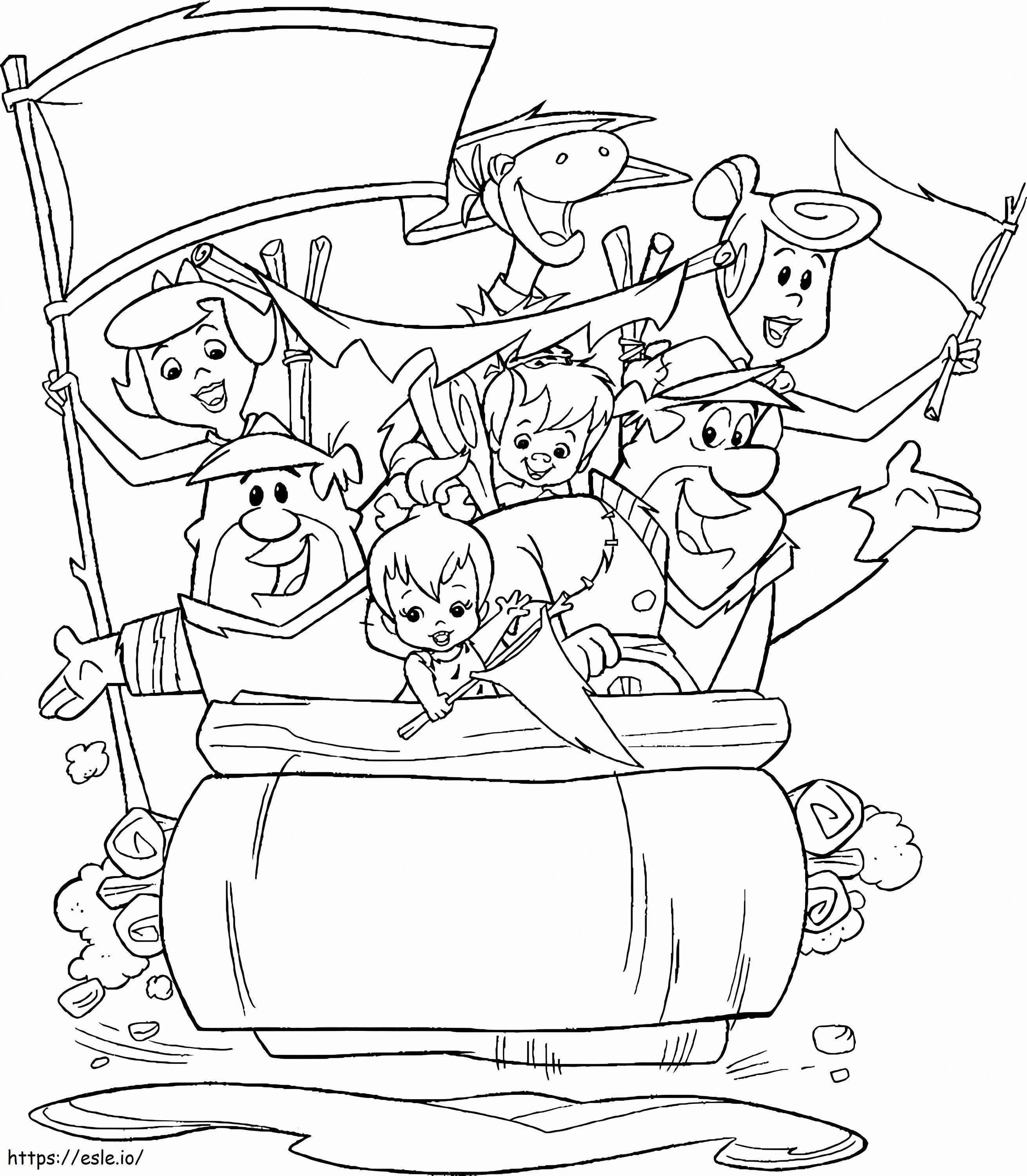 The flintstones printable coloring page