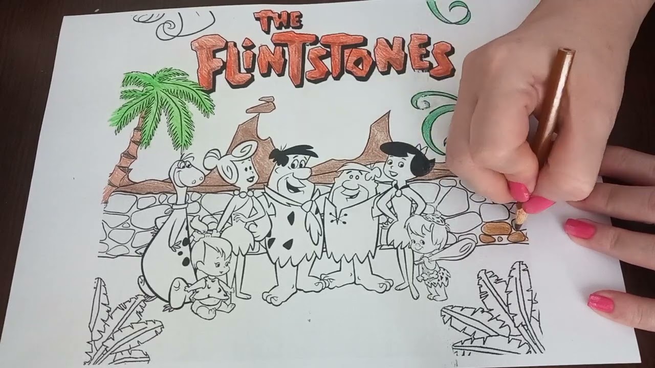 Asmr the flintstones coloring pages