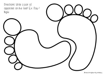 The foot book printables by teaching down by the bay tpt