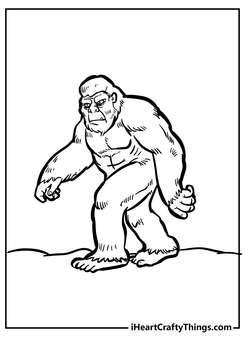 Bigfoot coloring pages free printables