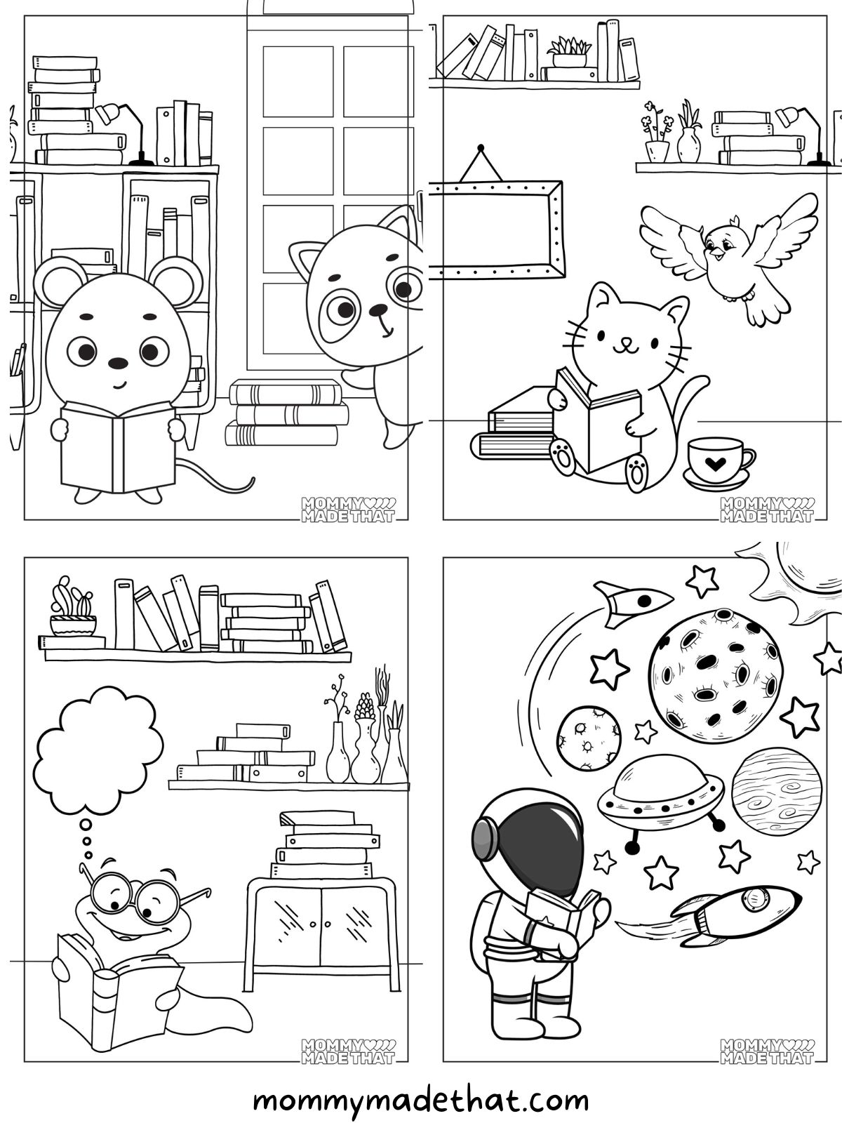 Library coloring pages free coloring sheets that encourage reading